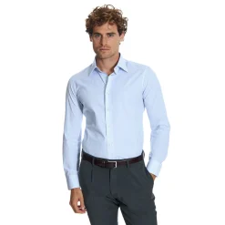E.Marinella CAMICIA CLASSICA DOPPIA RIGA SLIM In cotone popeline New