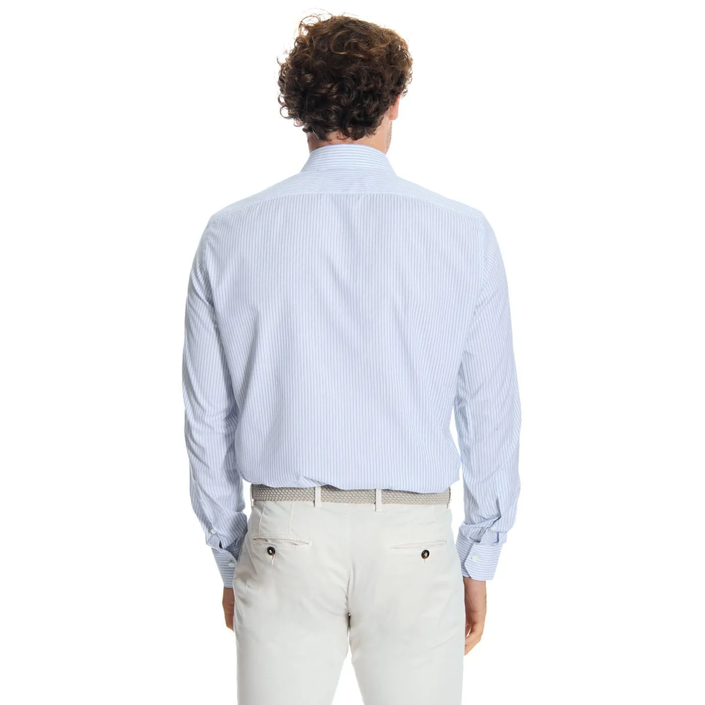 E.Marinella CAMICIA CLASSICA DOPPIA RIGA REGULAR In cotone popeline Sale