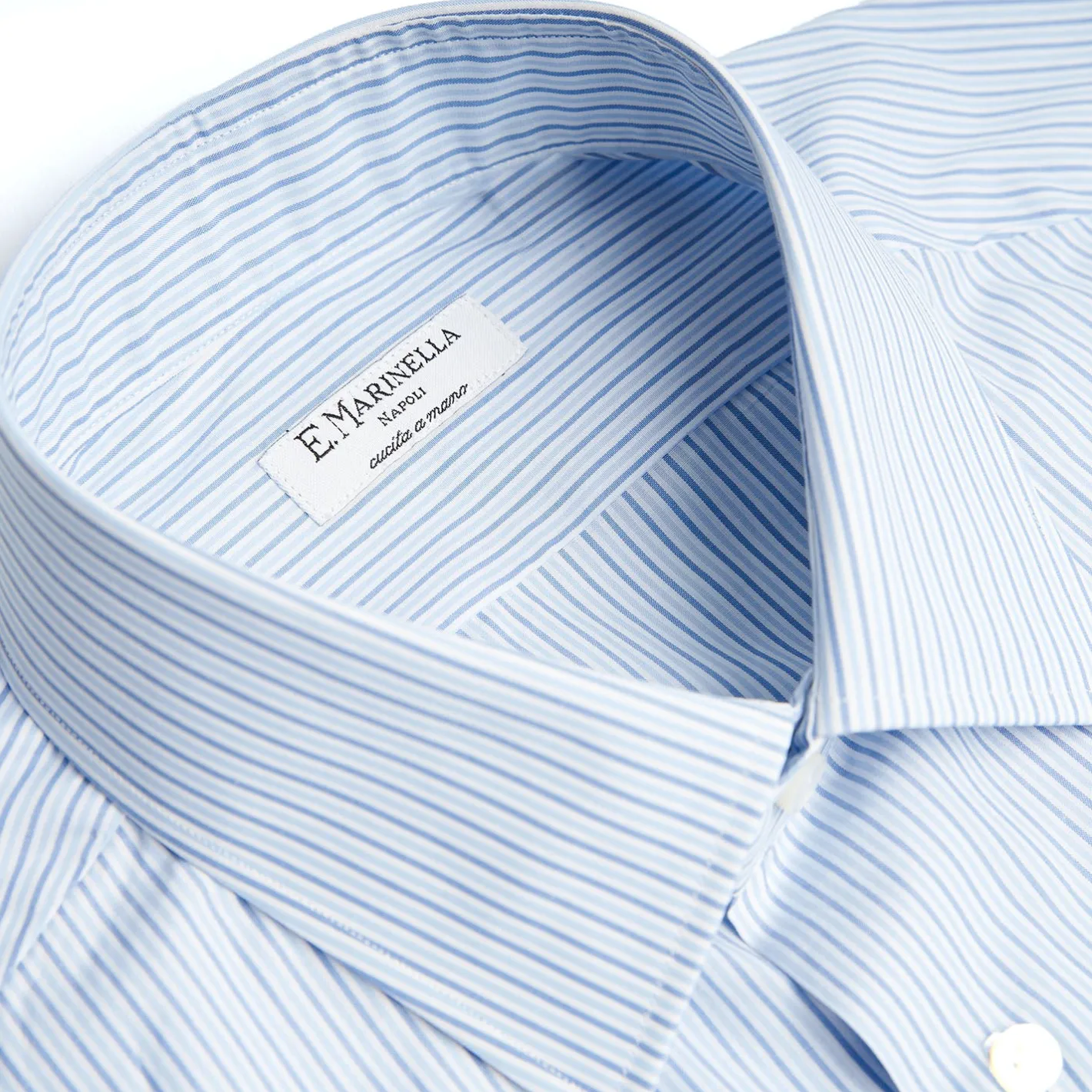 E.Marinella CAMICIA CLASSICA DOPPIA RIGA REGULAR In cotone popeline Sale