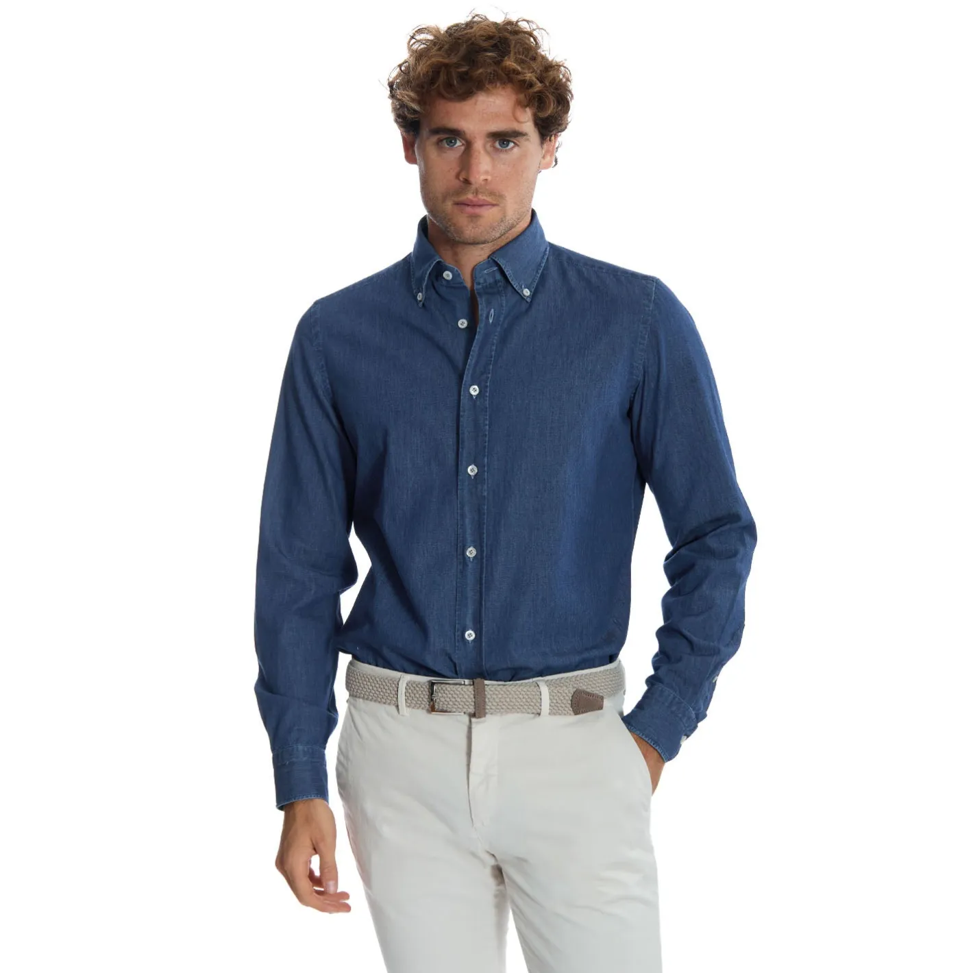 E.Marinella CAMICIA DI JEANS Blu Outlet