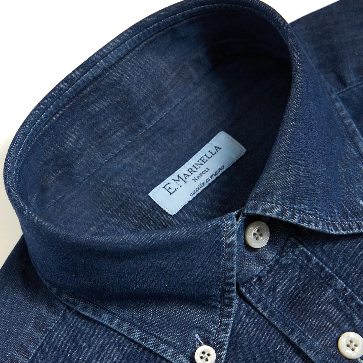 E.Marinella CAMICIA DI JEANS Blu Outlet