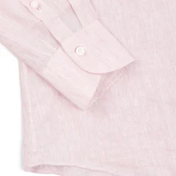 E.Marinella CAMICIA IN LINO LILLA Con bottoni in madreperla New