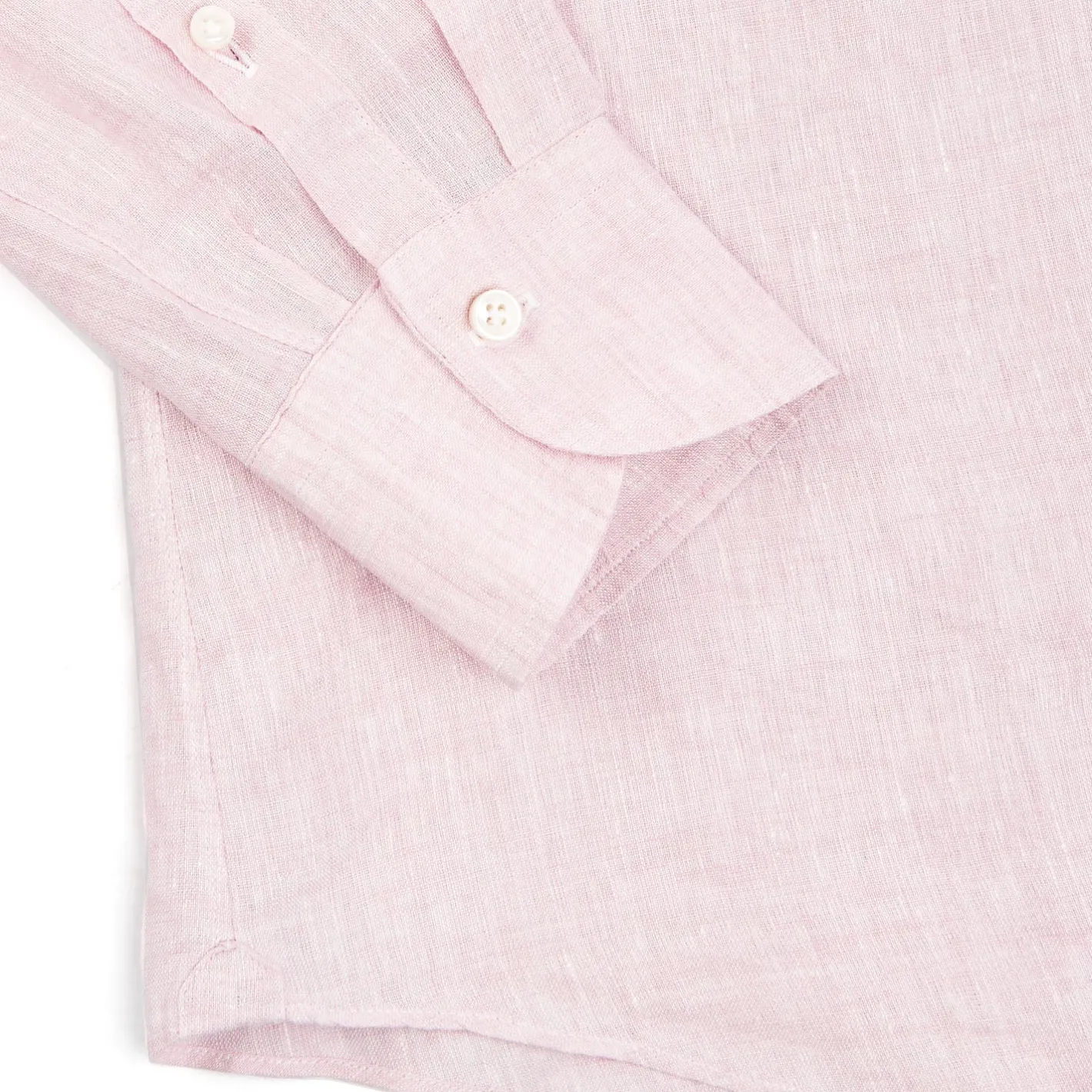 E.Marinella CAMICIA IN LINO LILLA Con bottoni in madreperla New