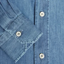 E.Marinella CAMICIA JEANS DELAVE Blu chiaro Sale