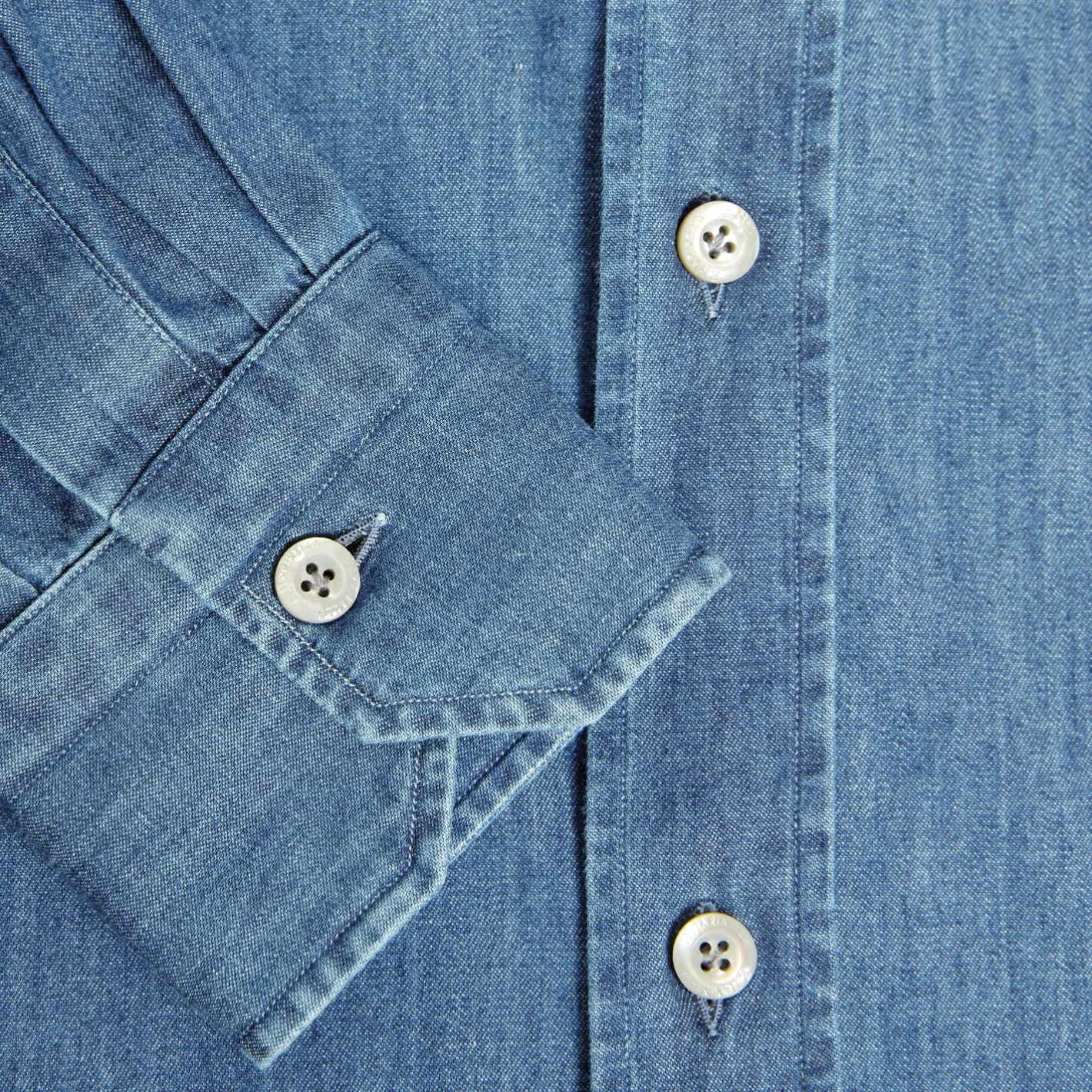 E.Marinella CAMICIA JEANS DELAVE Blu chiaro Sale