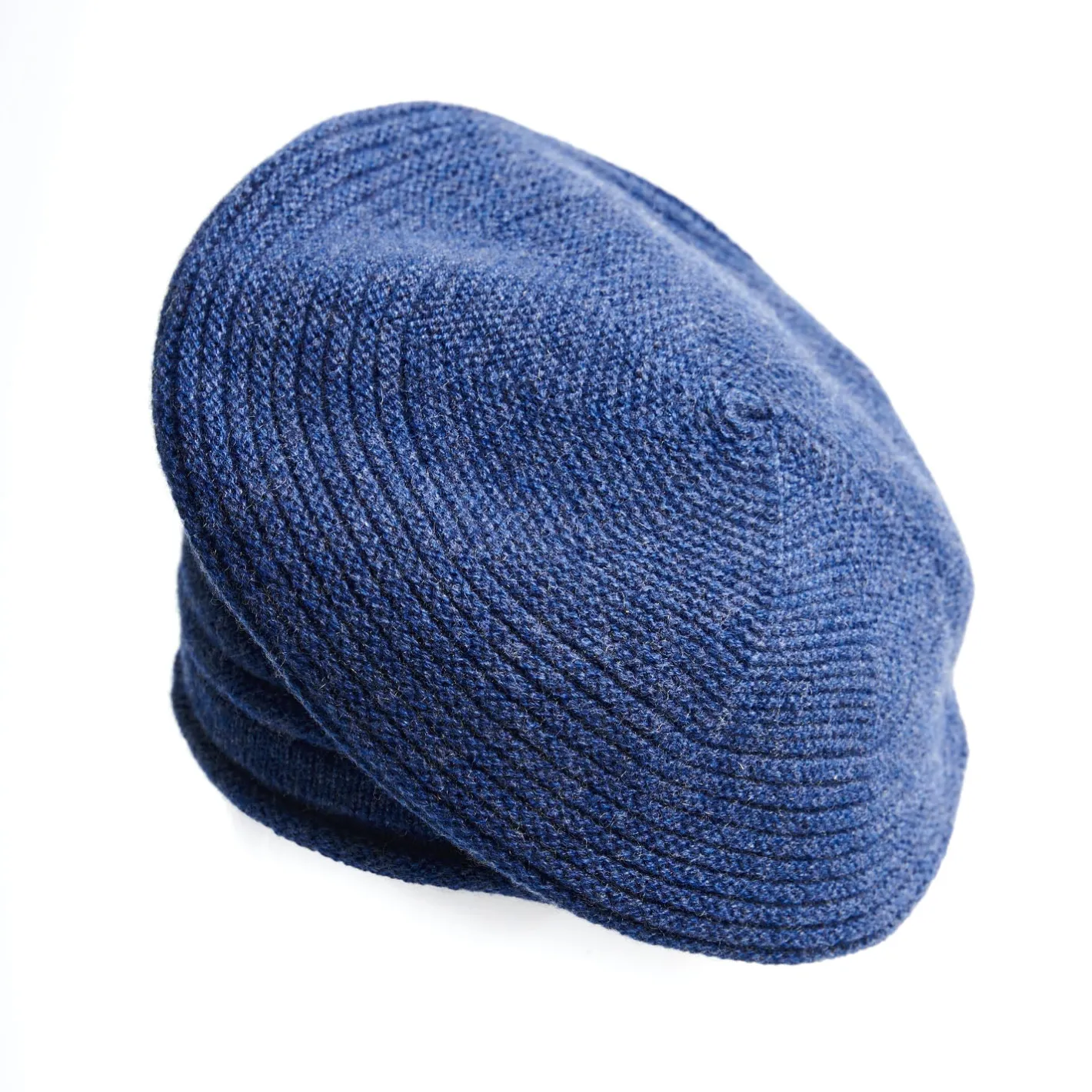 E.Marinella CAPPELLO BASCO A RIGHE BLU In cashmere Outlet