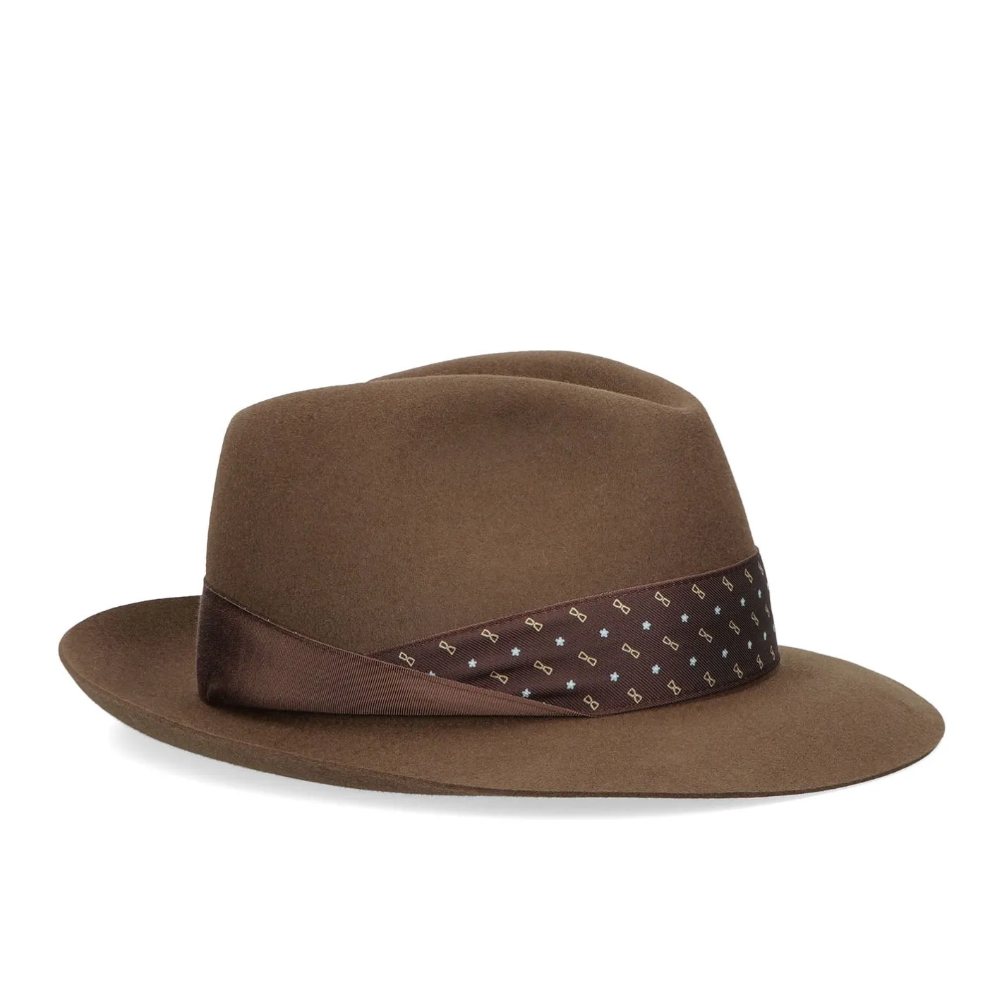 E.Marinella CAPPELLO MODELLO EUGENIO IN FELTRO MARRONE Con dettagli in seta marrone Discount