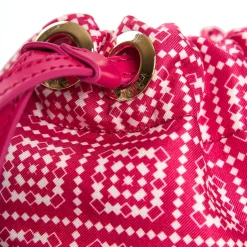 E.Marinella CESTINO IN SETA E CANVAS FUCSIA Archivio inspiration 1982 Hot