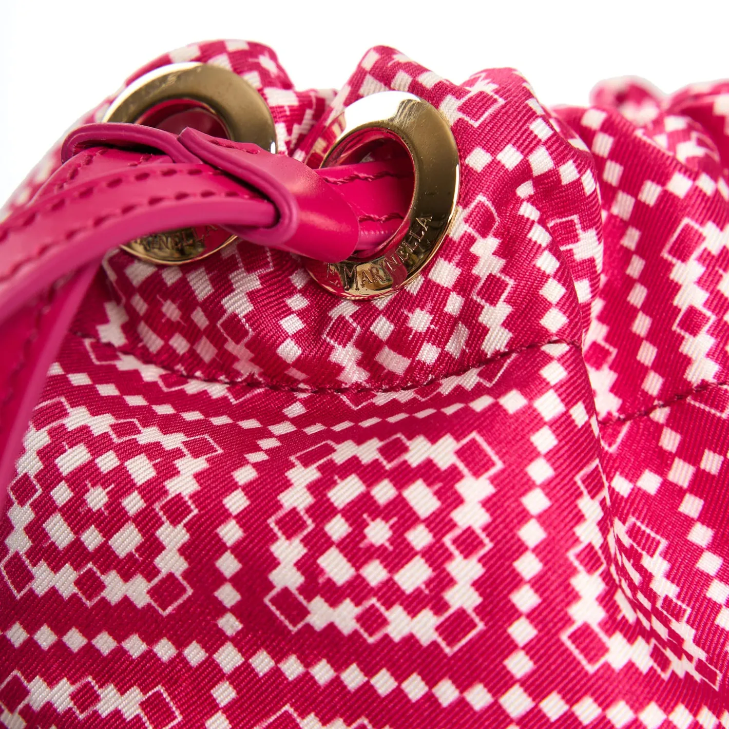 E.Marinella CESTINO IN SETA E CANVAS FUCSIA Archivio inspiration 1982 Hot