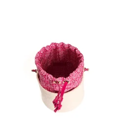 E.Marinella CESTINO IN SETA E CANVAS FUCSIA Archivio inspiration 1982 Hot
