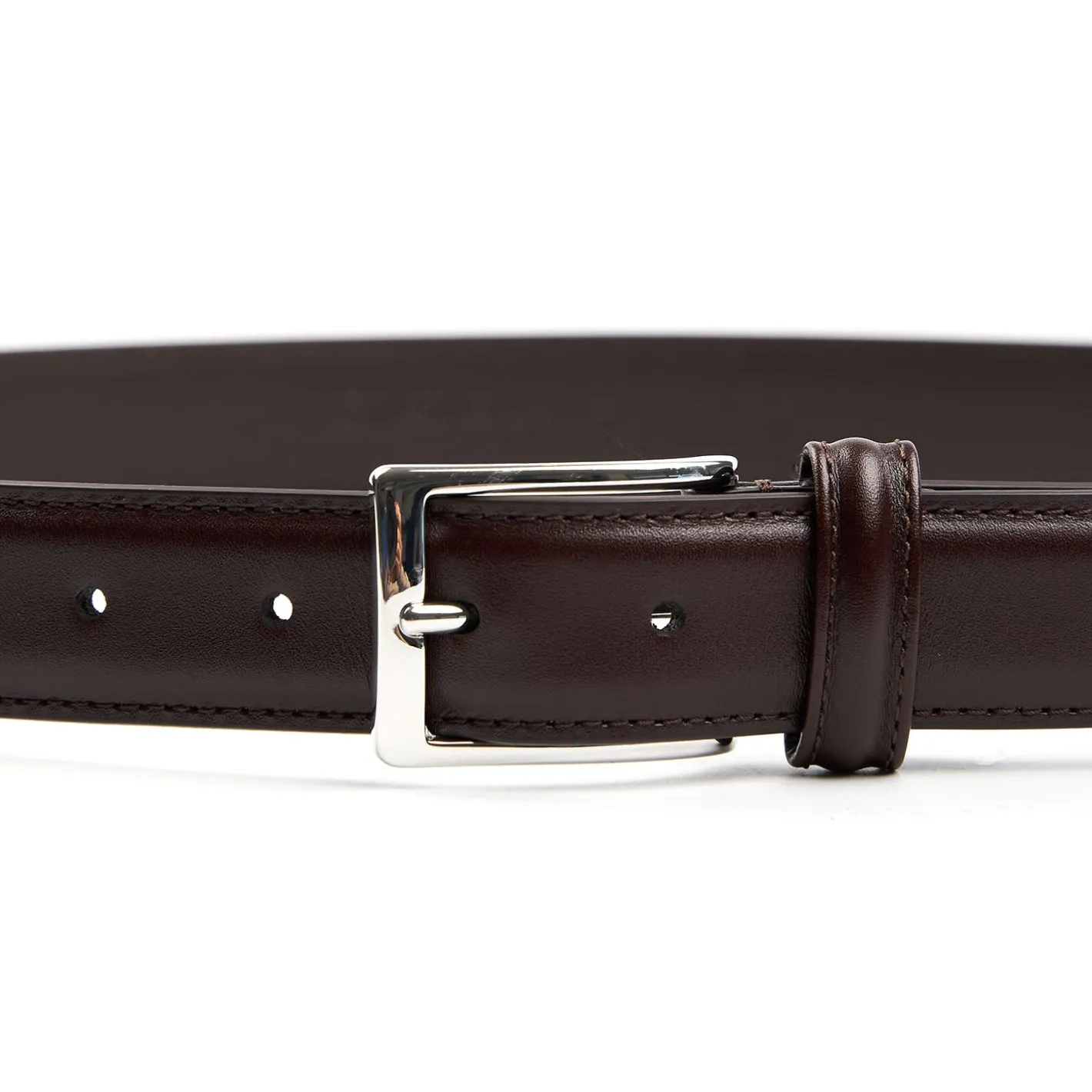 E.Marinella CINTURA CLASSICA COLOR TESTA MORO In pelle 30 mm Discount