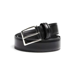 E.Marinella CINTURA CLASSICA NERA In pelle 30 mm Hot