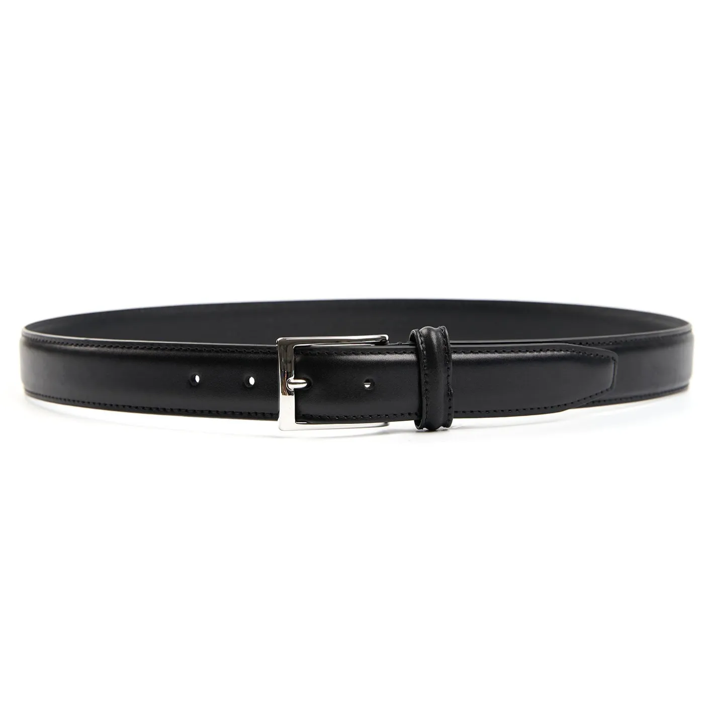 E.Marinella CINTURA CLASSICA NERA In pelle 30 mm Hot