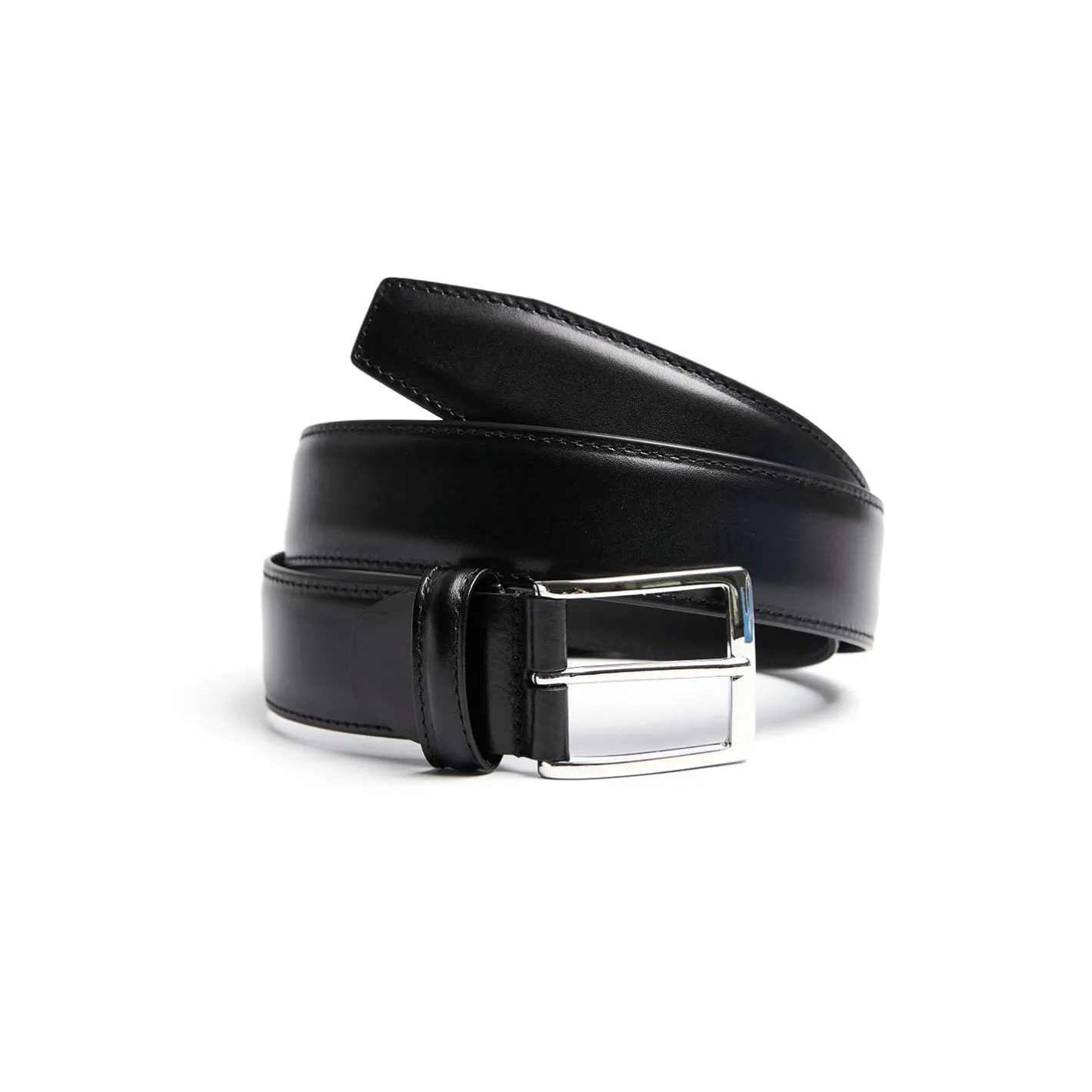 E.Marinella CINTURA CLASSICA NERA In pelle 35 mm Clearance