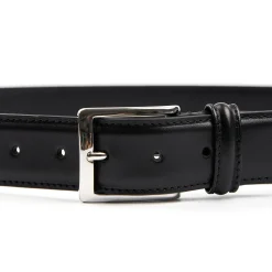 E.Marinella CINTURA CLASSICA NERA In pelle 35 mm Clearance