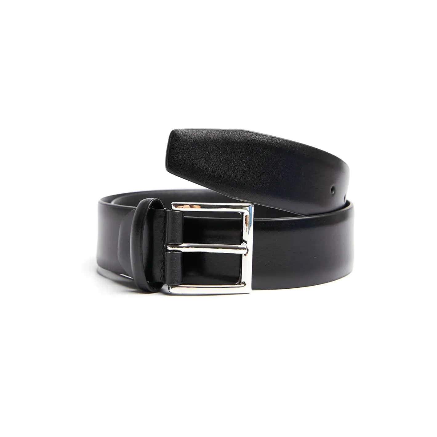 E.Marinella CINTURA CLASSICA NERA In pelle 35 mm Clearance