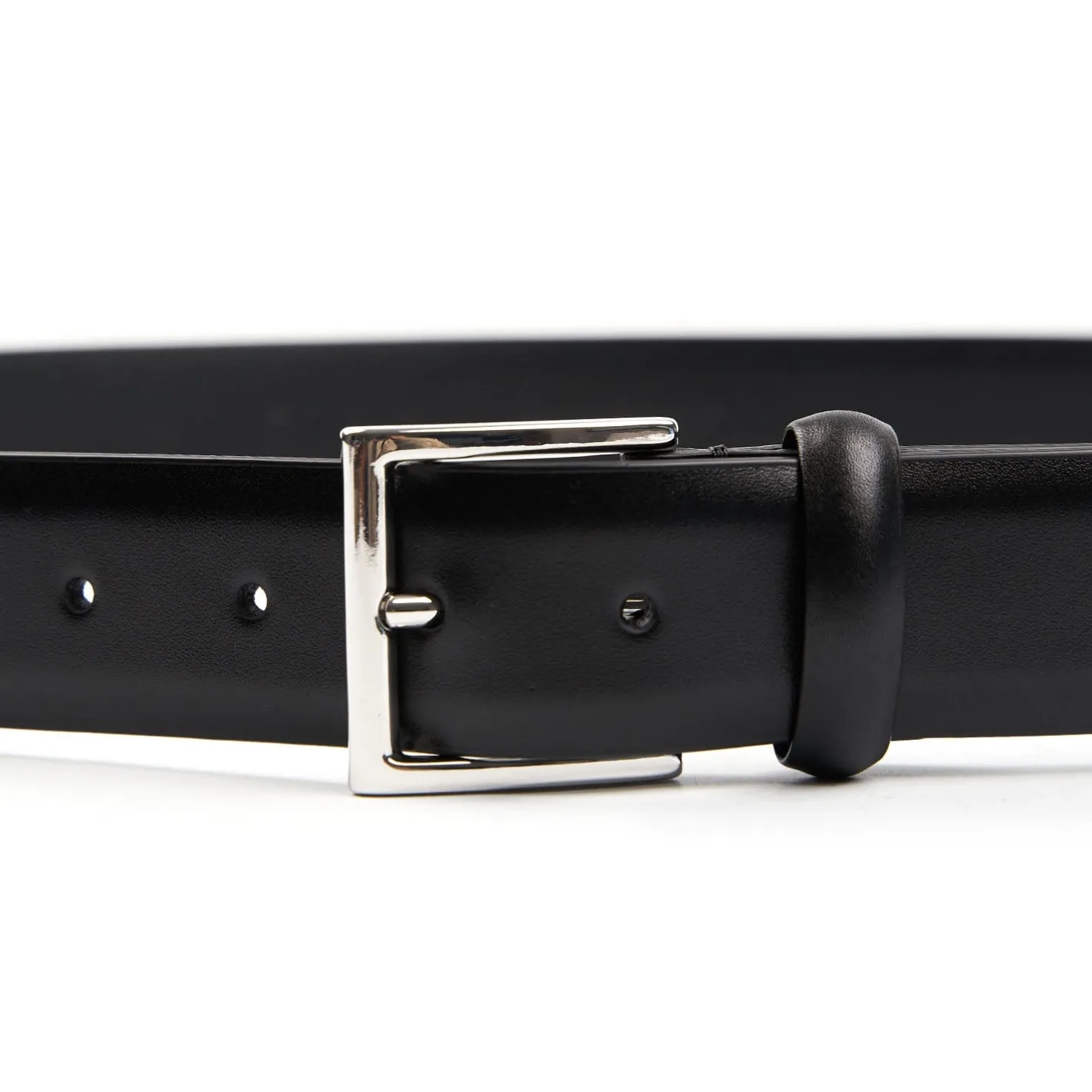 E.Marinella CINTURA CLASSICA NERA In pelle 35 mm Clearance
