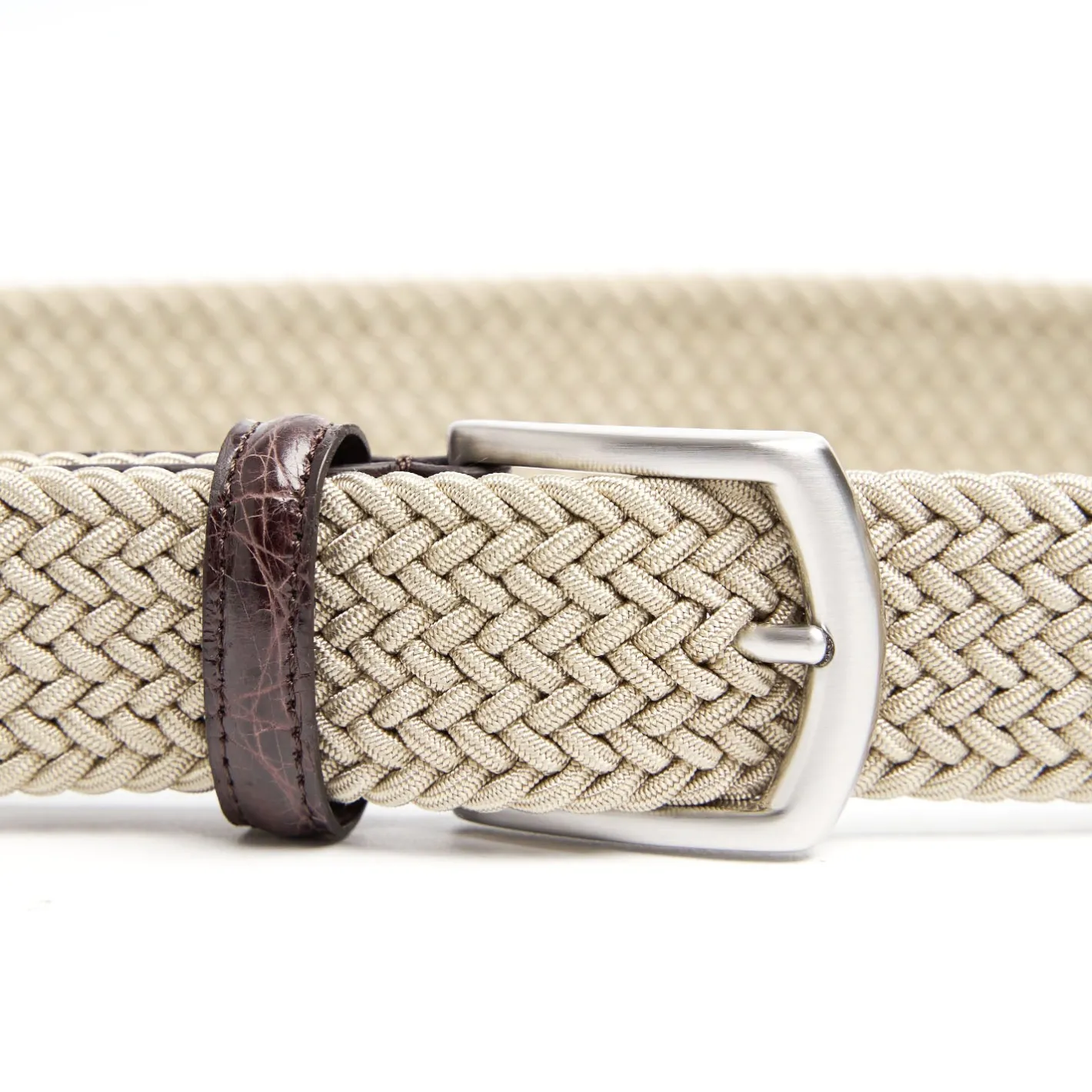 E.Marinella CINTURA ELASTICA BEIGE Con finiture in coccodrillo Online