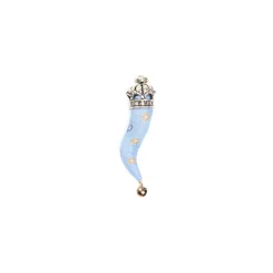 E.Marinella CORNETTO AZZURRO In seta e argento Sale