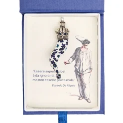 E.Marinella CORNETTO BIANCO In seta e argento Clearance