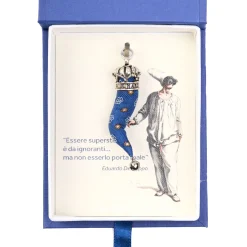 E.Marinella CORNETTO BLUETTE In seta e argento Discount