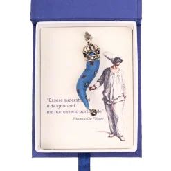 E.Marinella CORNETTO BLU In seta e argento Online
