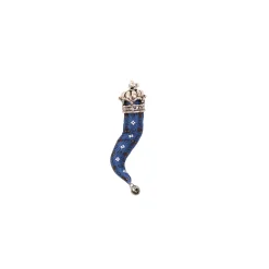 E.Marinella CORNETTO BLU In seta e argento Hot