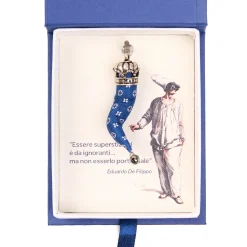 E.Marinella CORNETTO BLU In seta e argento Clearance