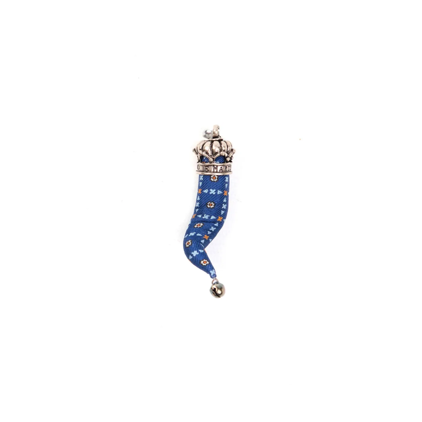 E.Marinella CORNETTO BLU In seta e argento Outlet
