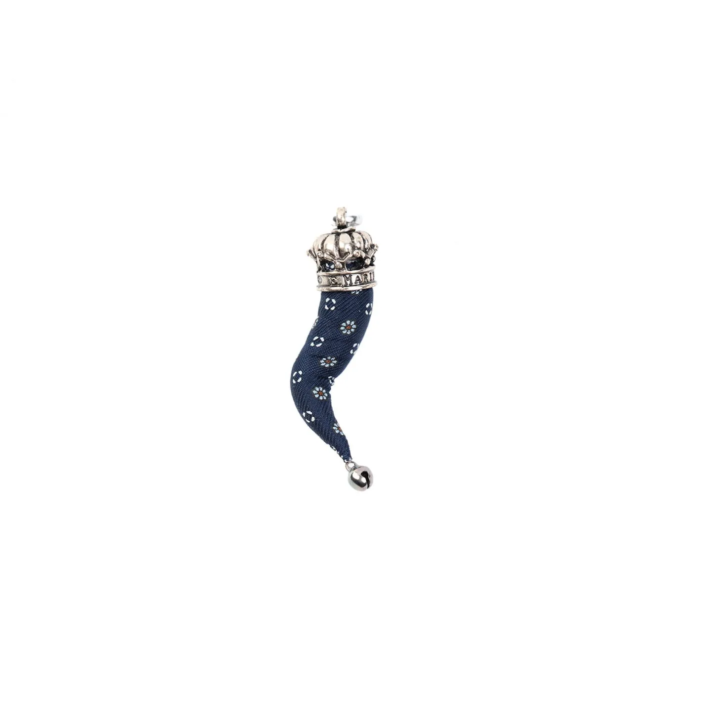 E.Marinella CORNETTO BLU SCURO In seta e argento Outlet