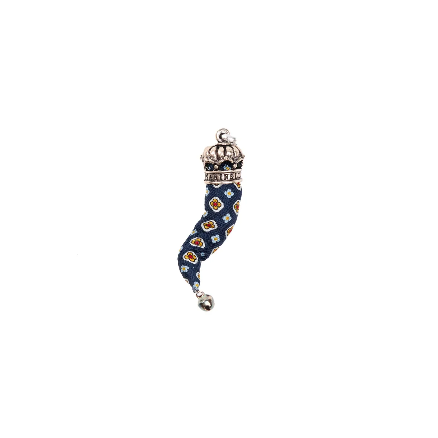 E.Marinella CORNETTO BLU SCURO In seta e argento Outlet