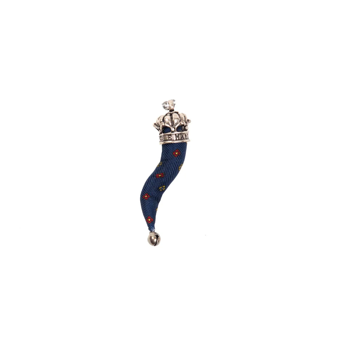E.Marinella CORNETTO BLU SCURO In seta e argento Discount