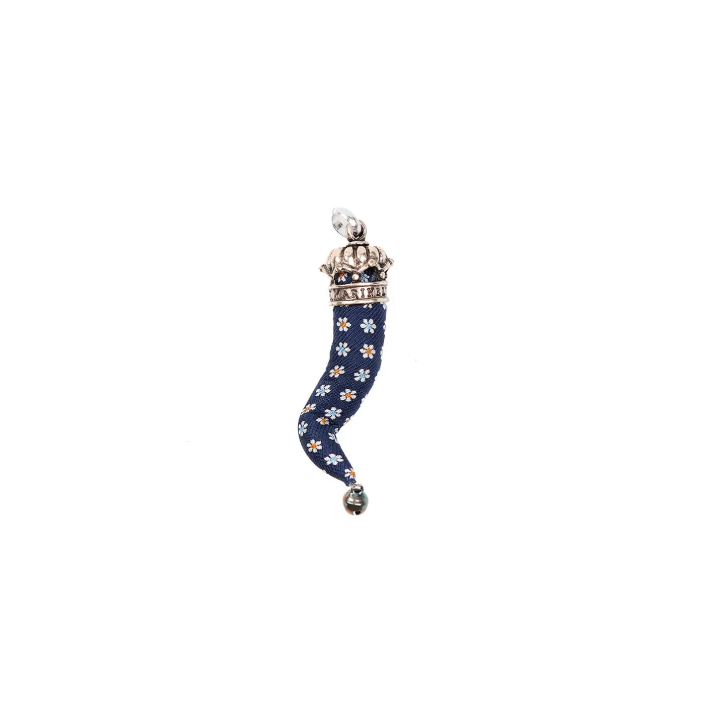 E.Marinella CORNETTO BLU SCURO In seta e argento Online