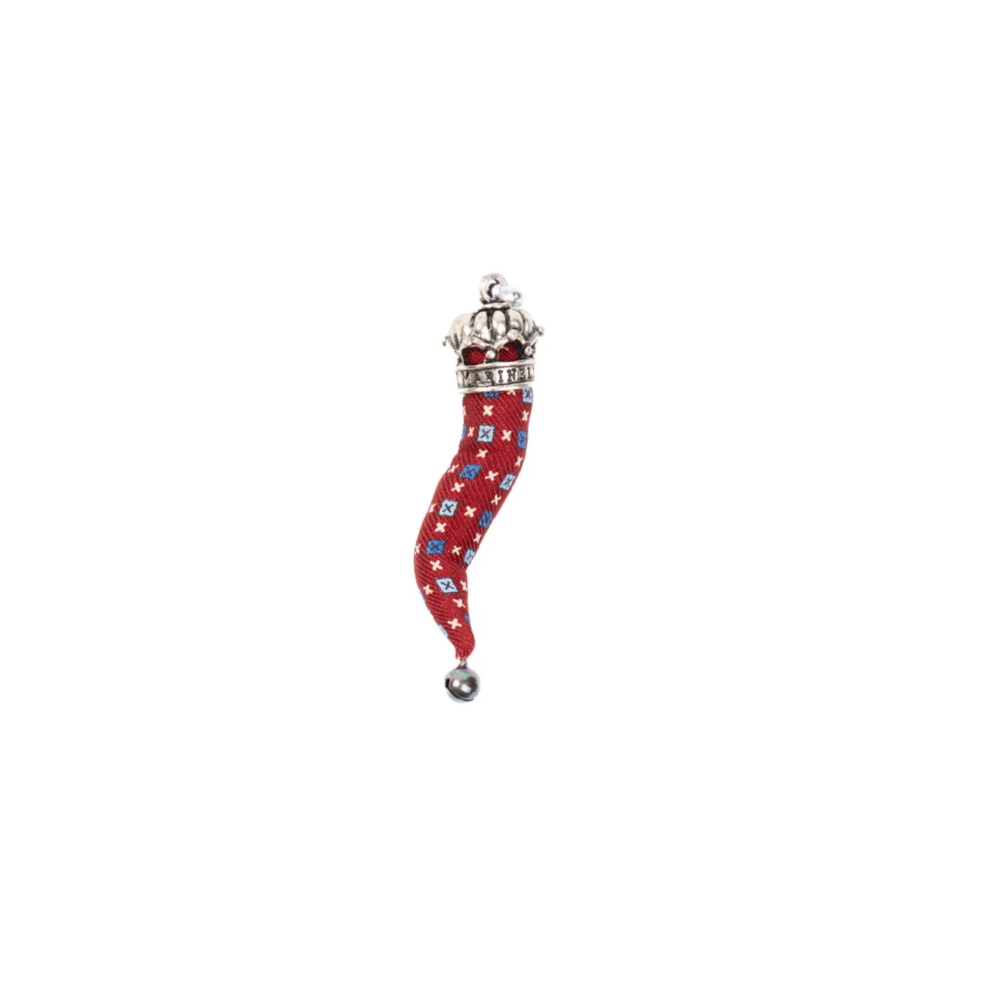 E.Marinella CORNETTO BORDEAUX In seta e argento Clearance