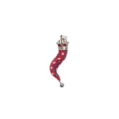E.Marinella CORNETTO BORDEAUX In seta e argento Clearance