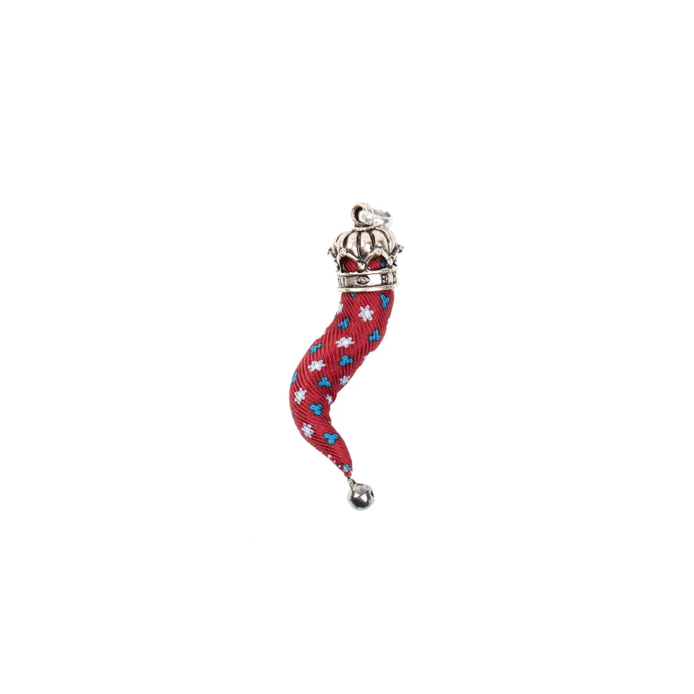 E.Marinella CORNETTO BORDEAUX In seta e argento Clearance