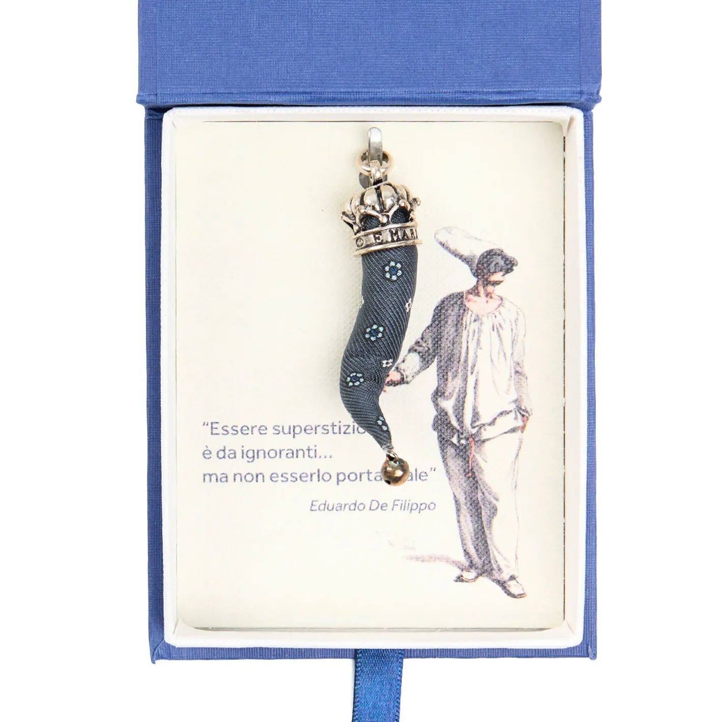 E.Marinella CORNETTO GRIGIO In seta e argento Clearance