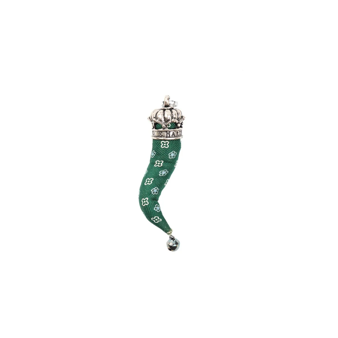 E.Marinella CORNETTO IN SETA VERDE SCURO In seta e argento Outlet