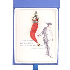 E.Marinella CORNETTO ROSSO In seta e argento Clearance