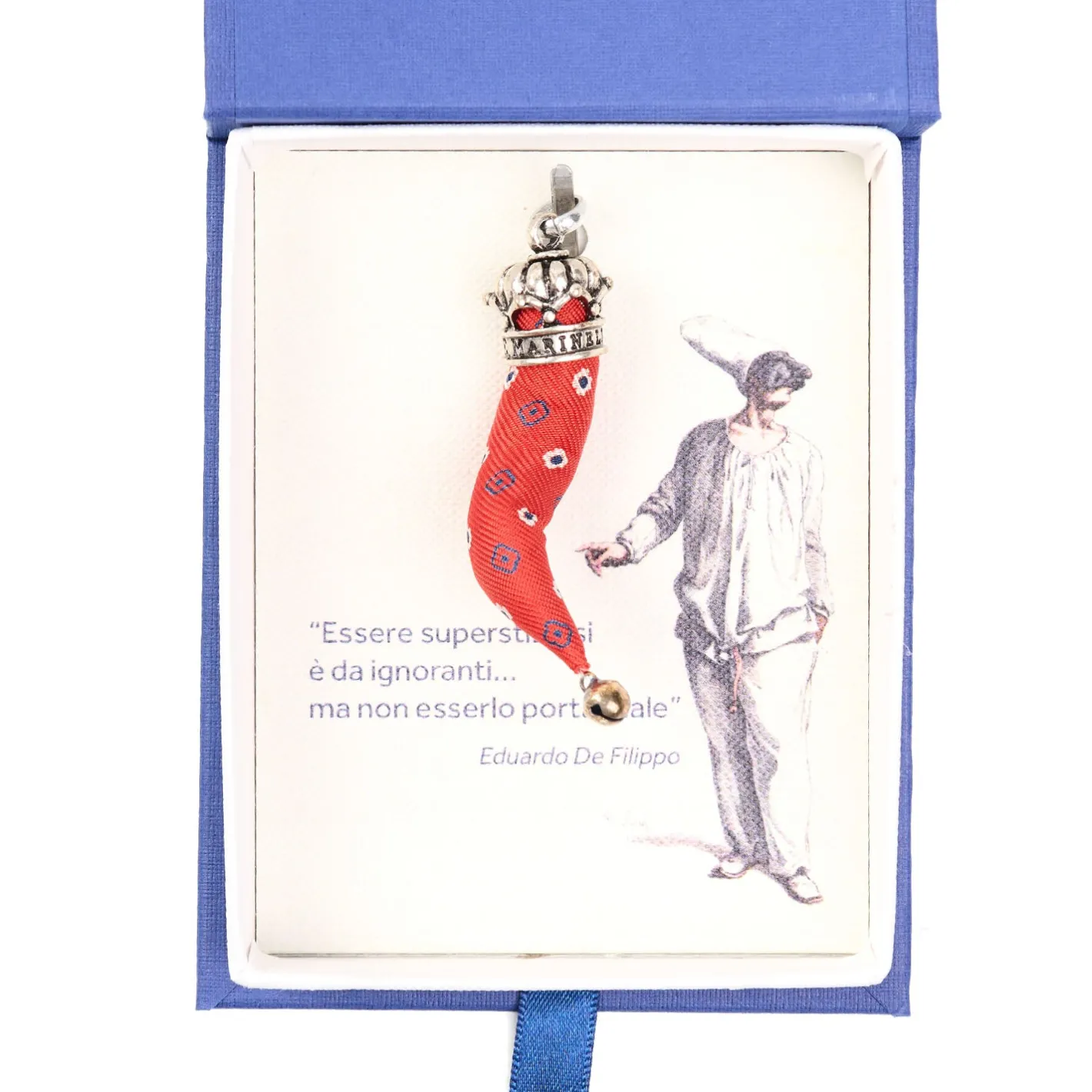 E.Marinella CORNETTO ROSSO In seta e argento Clearance