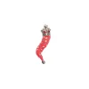E.Marinella CORNETTO ROSSO In seta e argento Discount