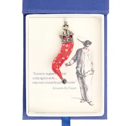 E.Marinella CORNETTO ROSSO In seta e argento Discount