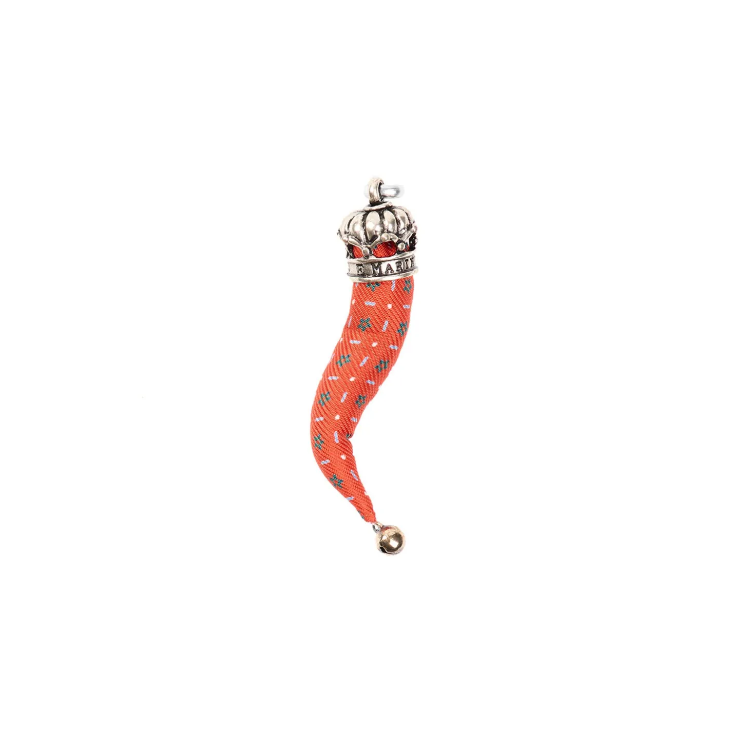 E.Marinella CORNETTO ROSSO In seta e argento New