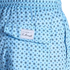 E.Marinella COSTUME DA BAGNO AZZURRO Macrofantasia fiore Hot