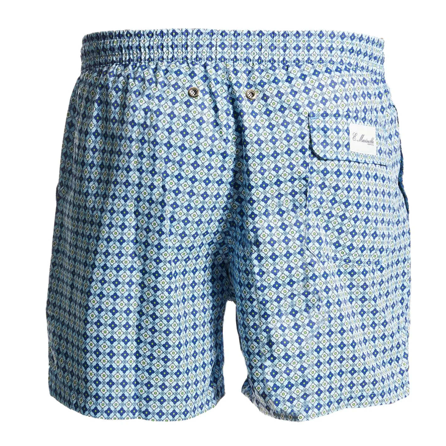 E.Marinella COSTUME DA BAGNO AZZURRO Macrofantasia fiore Clearance