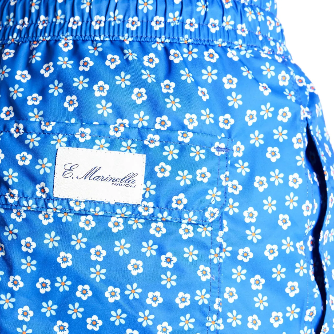 E.Marinella COSTUME DA BAGNO AZZURRO Macrofantasia fiore Clearance