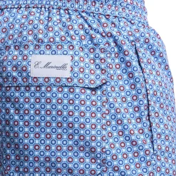 E.Marinella COSTUME DA BAGNO AZZURRO Macrofantasia fiore Sale