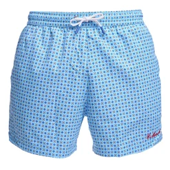 E.Marinella COSTUME DA BAGNO AZZURRO Microfantasia fiore