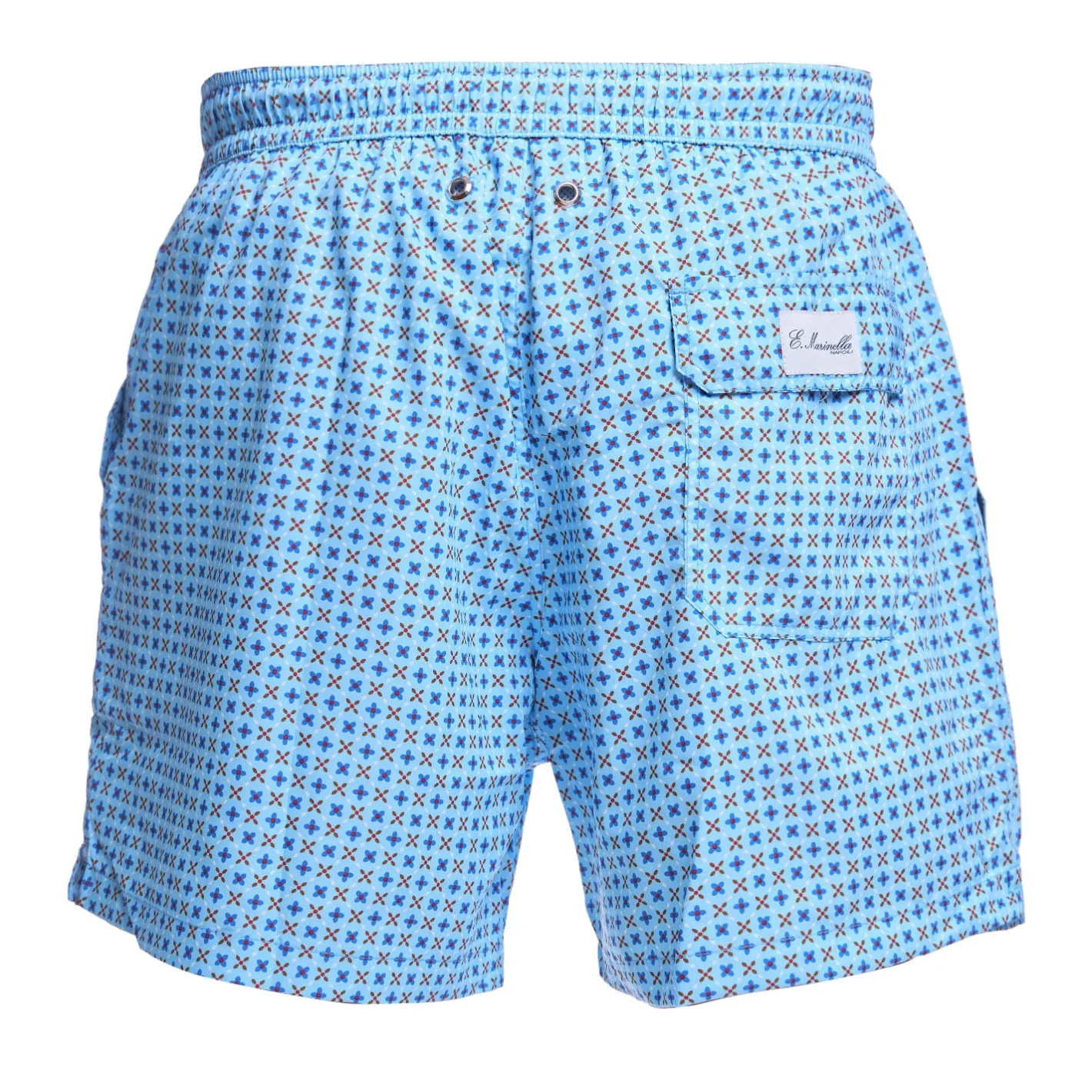 E.Marinella COSTUME DA BAGNO AZZURRO Microfantasia fiore