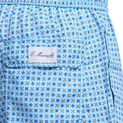 E.Marinella COSTUME DA BAGNO AZZURRO Microfantasia fiore